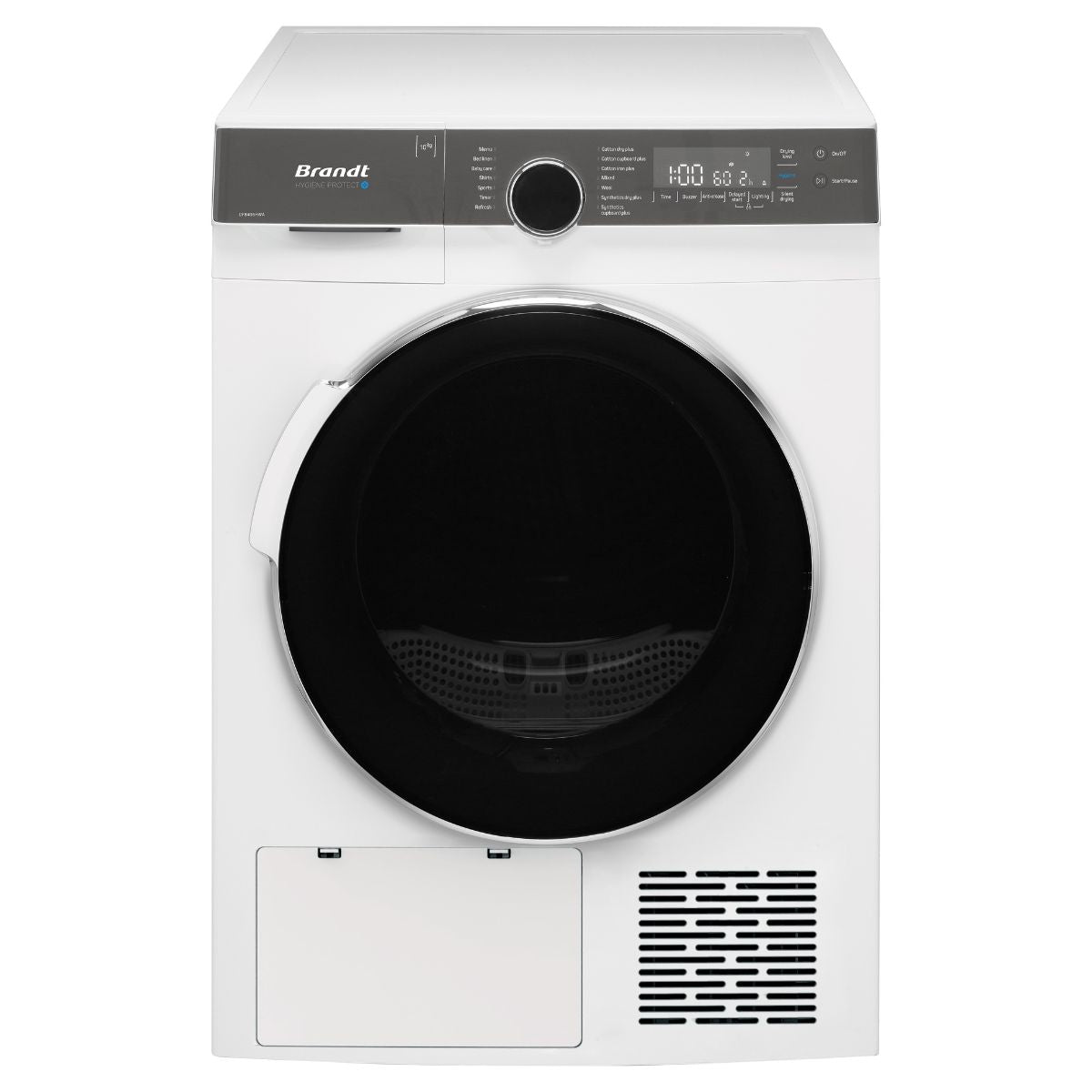 10kg Brandt Front Load Slim Line Heat Pump Condenser Dryer