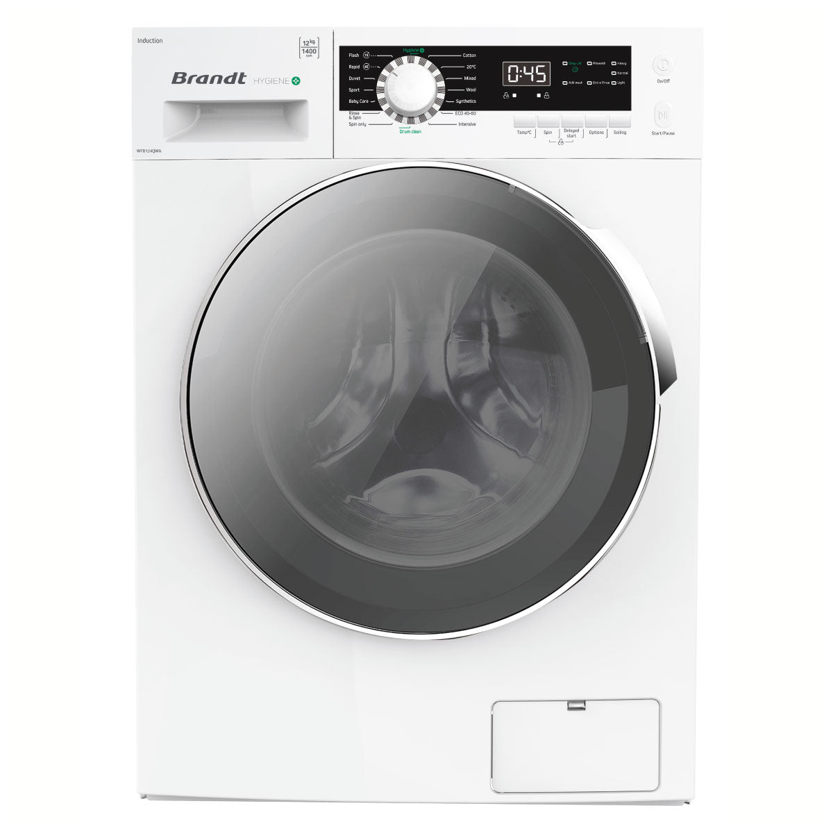 12kg Brandt Front Load Washing Machine White