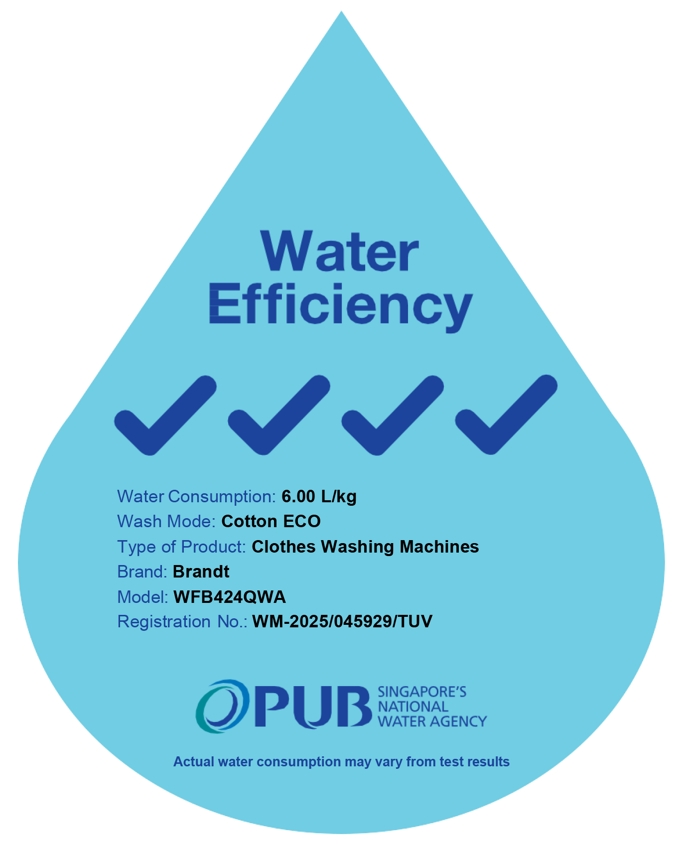 12kg Brandt Front Load Washing Machine Black