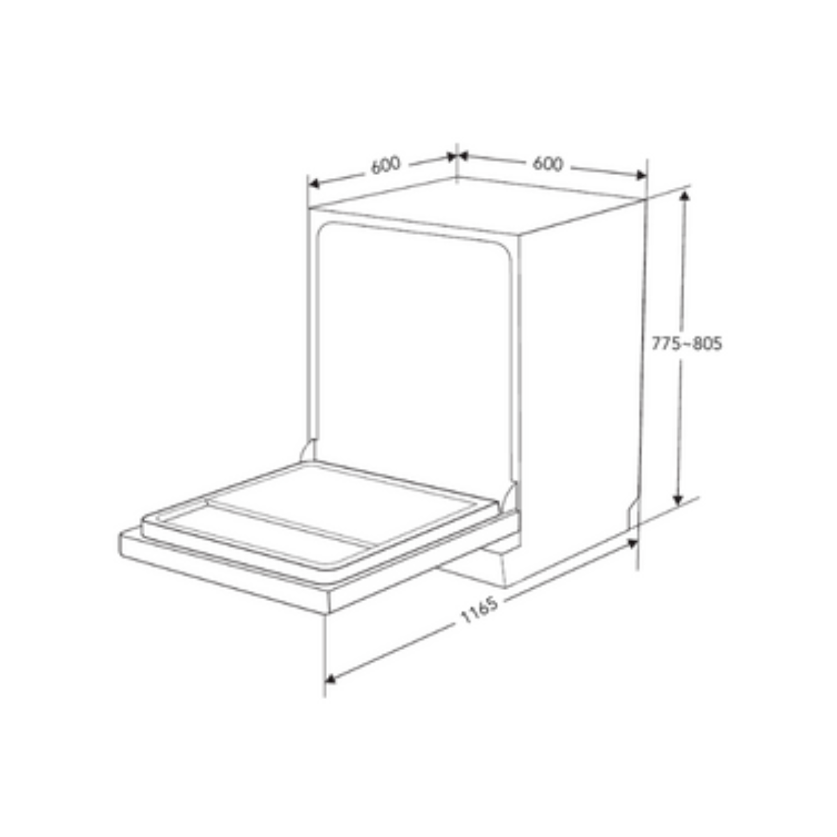 60cm EF Freestanding Dishwasher