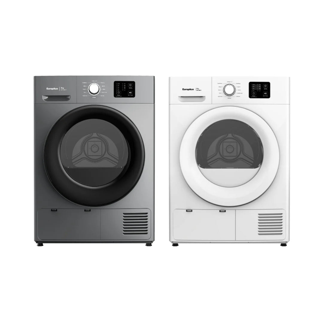 8kg EuropAce Front Load Heat Pump Dryer (White)