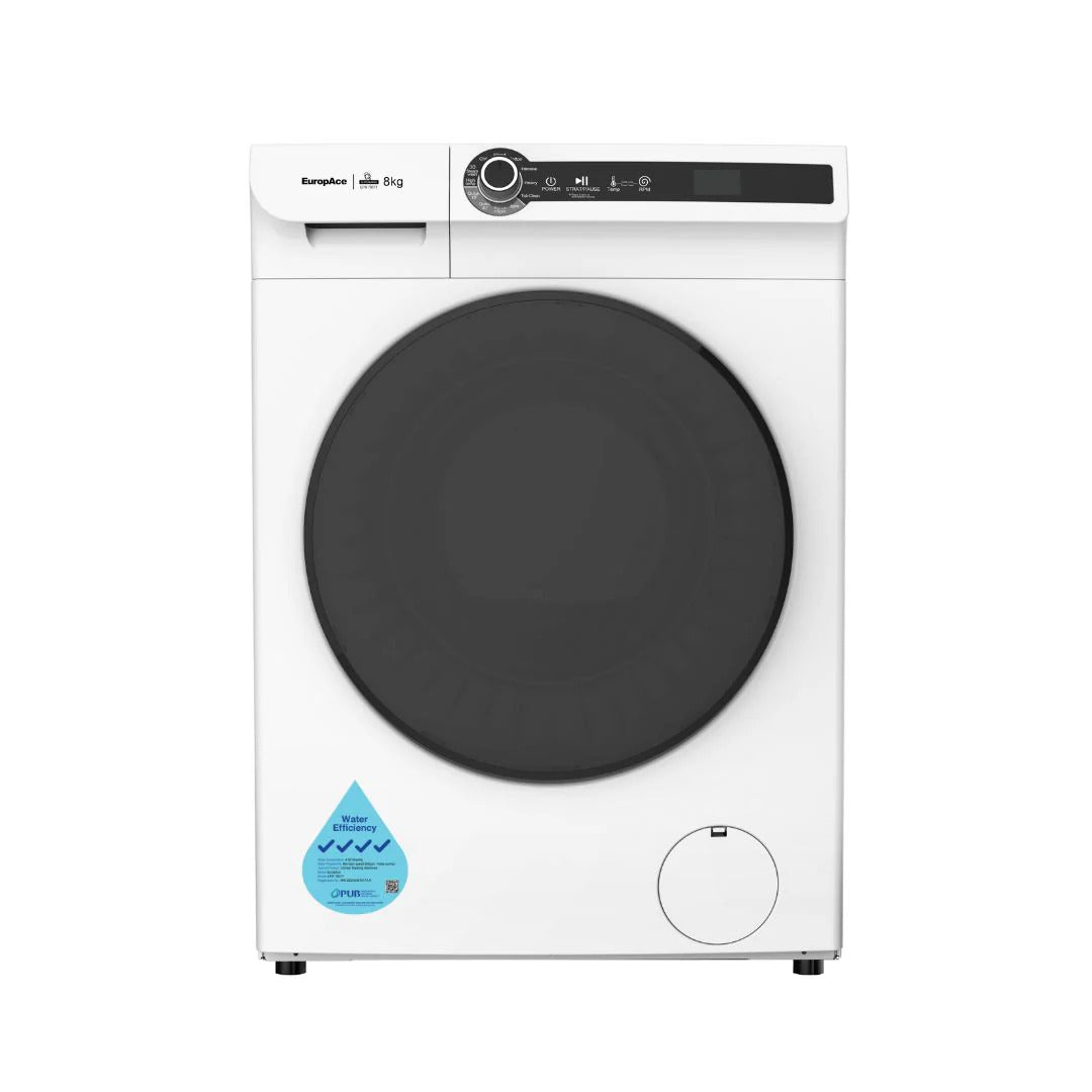 8kg EuropAce Steam Front Load Washing Machine