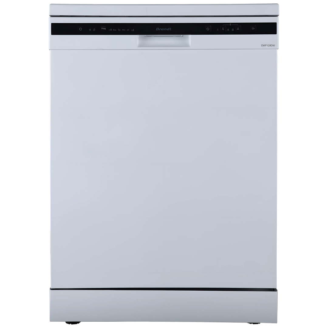 Brandt DWF128DW 60cm Free Standing Dishwasher - White