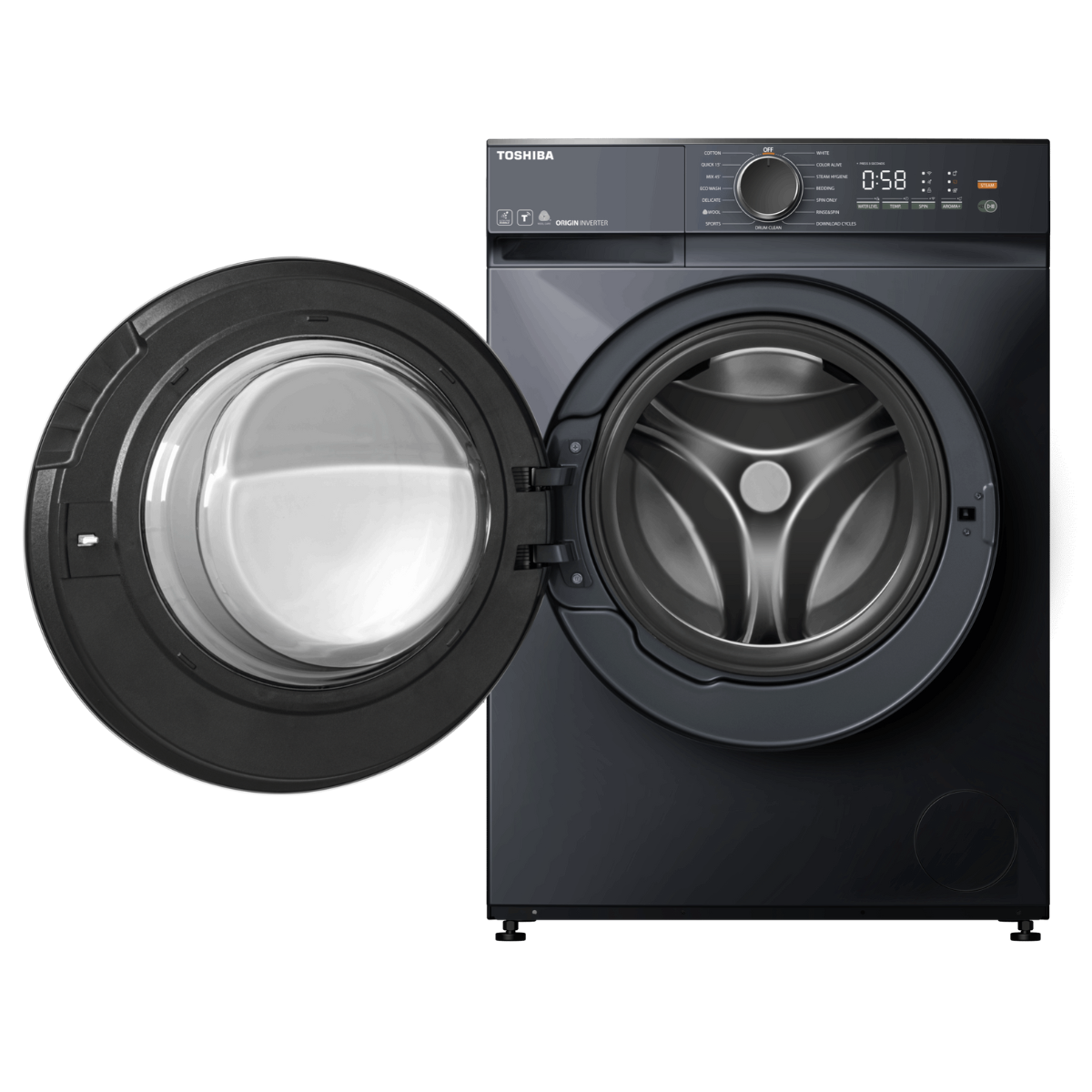 10.5kg Toshiba Front Load Washing Machine in Morandi Gray