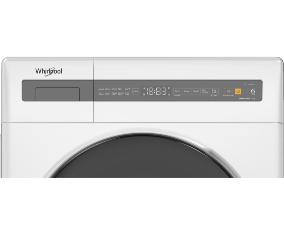 10.5kg Whirlpool SaniCare Front Load Washer White