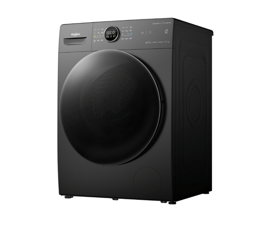 10.5kg Whirlpool Supreme OxyCare Front Load Washer Grey