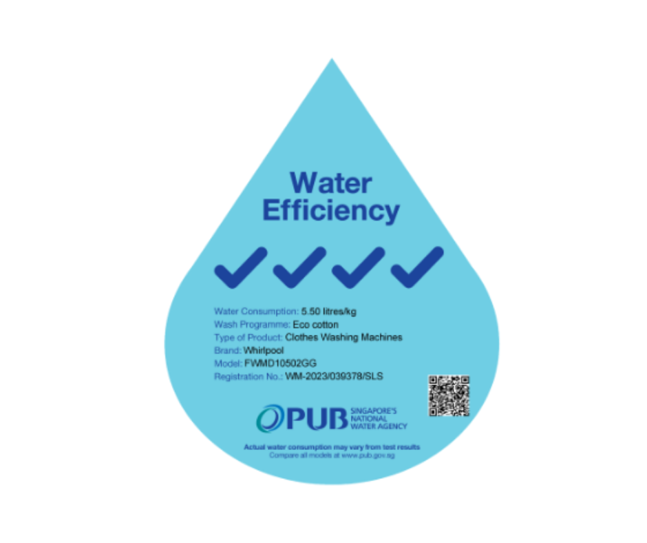 10.5kg Whirlpool Supreme OxyCare Front Load Washer Grey