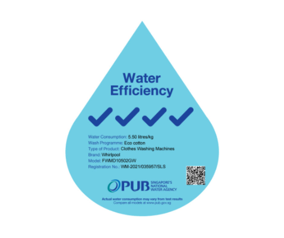 10.5kg Whirlpool Supreme OxyCare Front Load Washer White