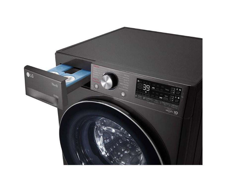 10/6kg LG AI Direct Drive Front Load Washer Dryer Black