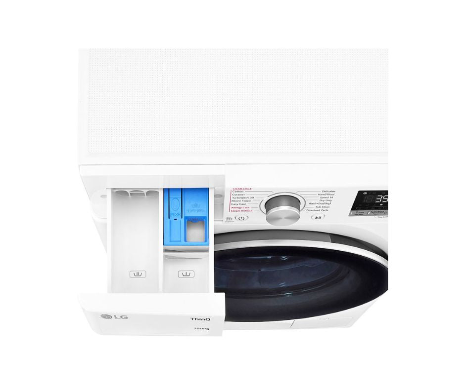 10/6kg LG AI Direct Drive Front Load Washer Dryer White