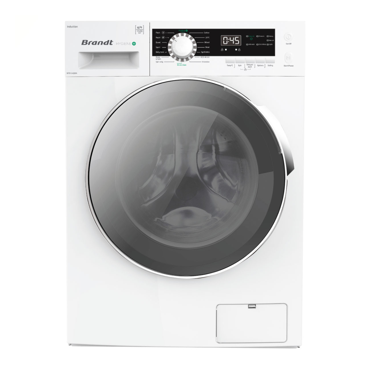 10kg Brandt Front Load Washing Machine White