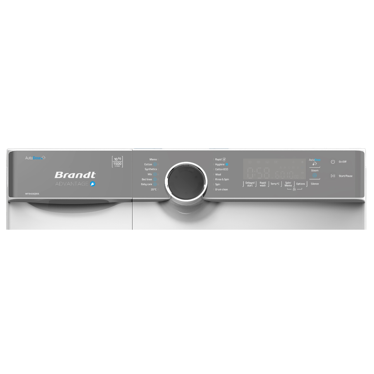 10kg Brandt Front Load Slim Line Auto Dose Washing Machine