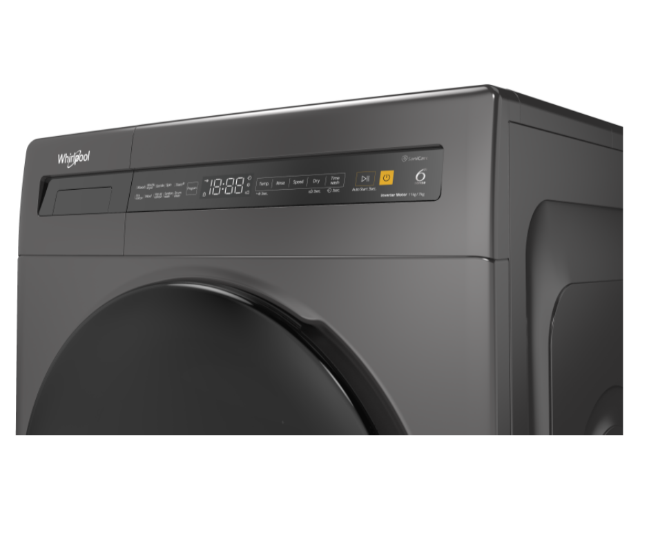 11/7kg Whirlpool WWEB11702GG SaniCare Front Load Washer Dryer