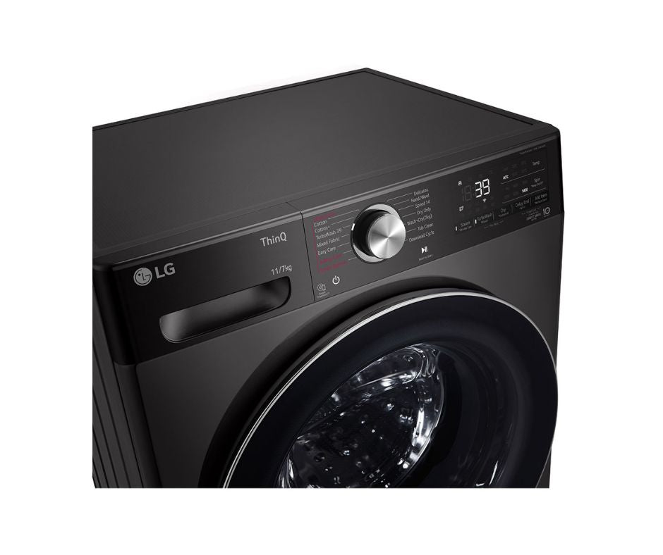 11/7kg LG AI Direct Drive Front Load Washer Dryer Black
