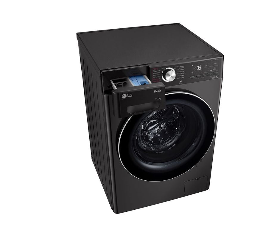 11/7kg LG AI Direct Drive Front Load Washer Dryer Black