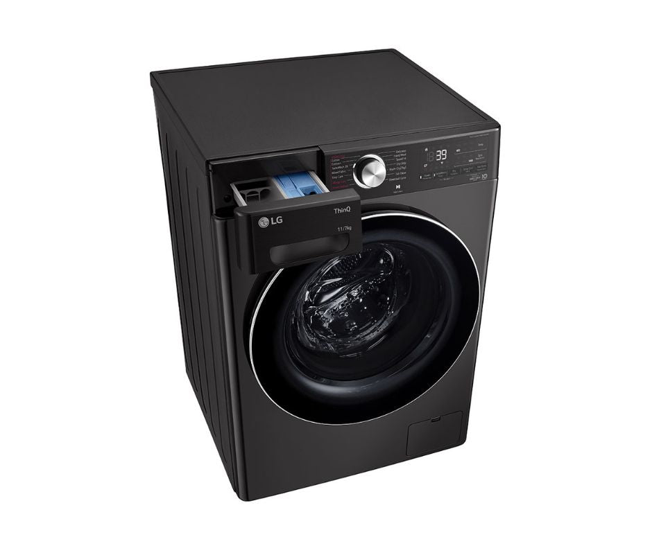 11/7kg LG AI Direct Drive Front Load Washer Dryer Black