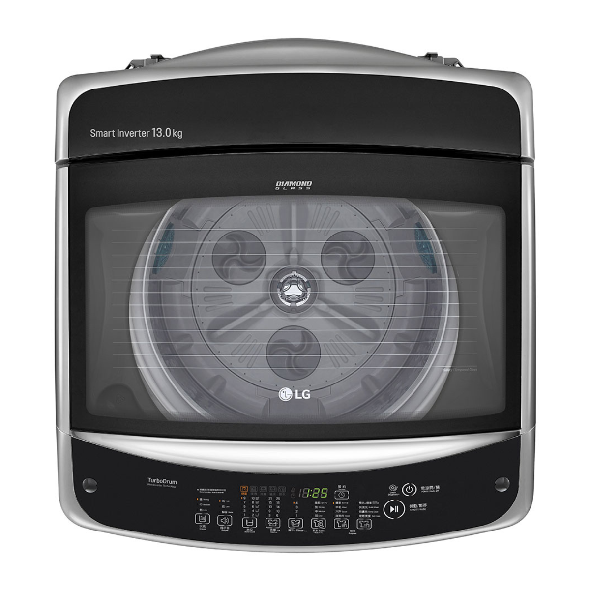 12kg LG Smart Inverter Top Load Washing Machine Steel