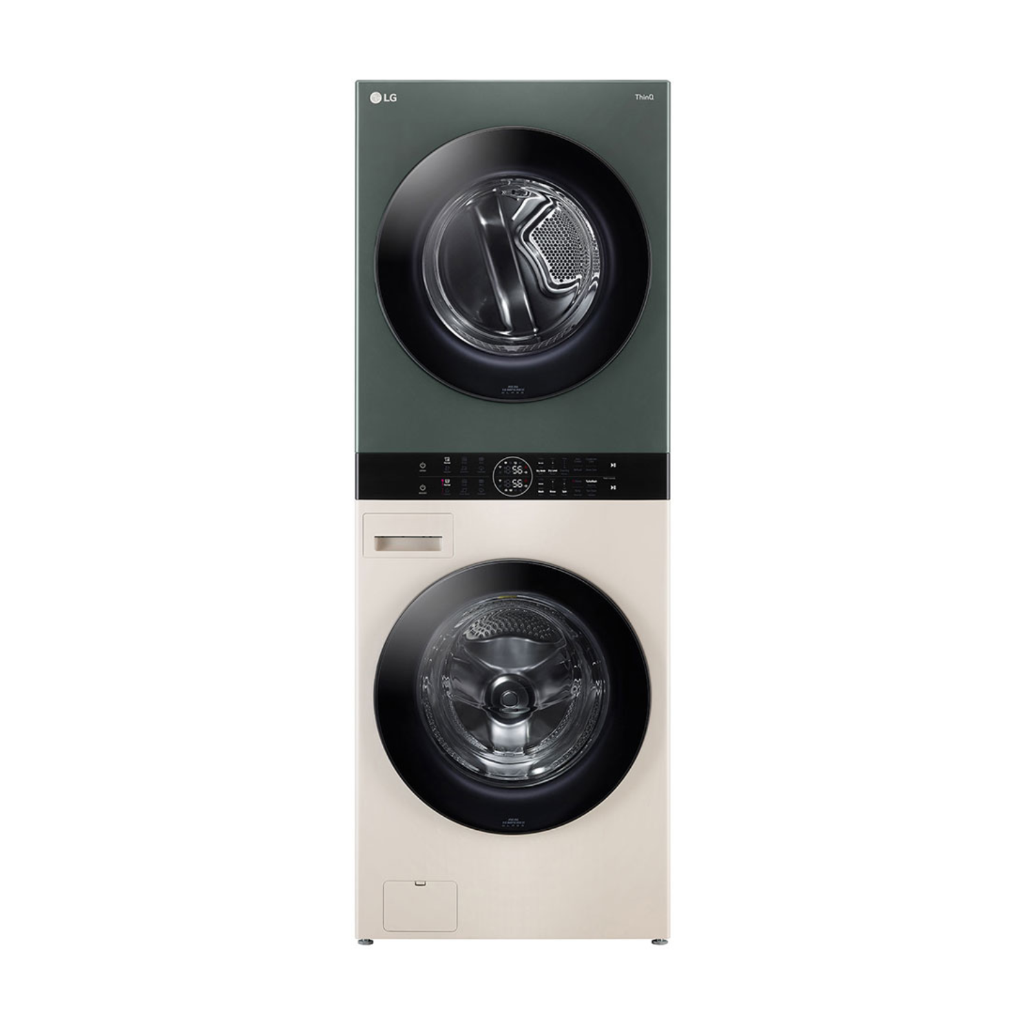 21/16kg LG AI DD™ Front Load WashTower™ Green/Beige