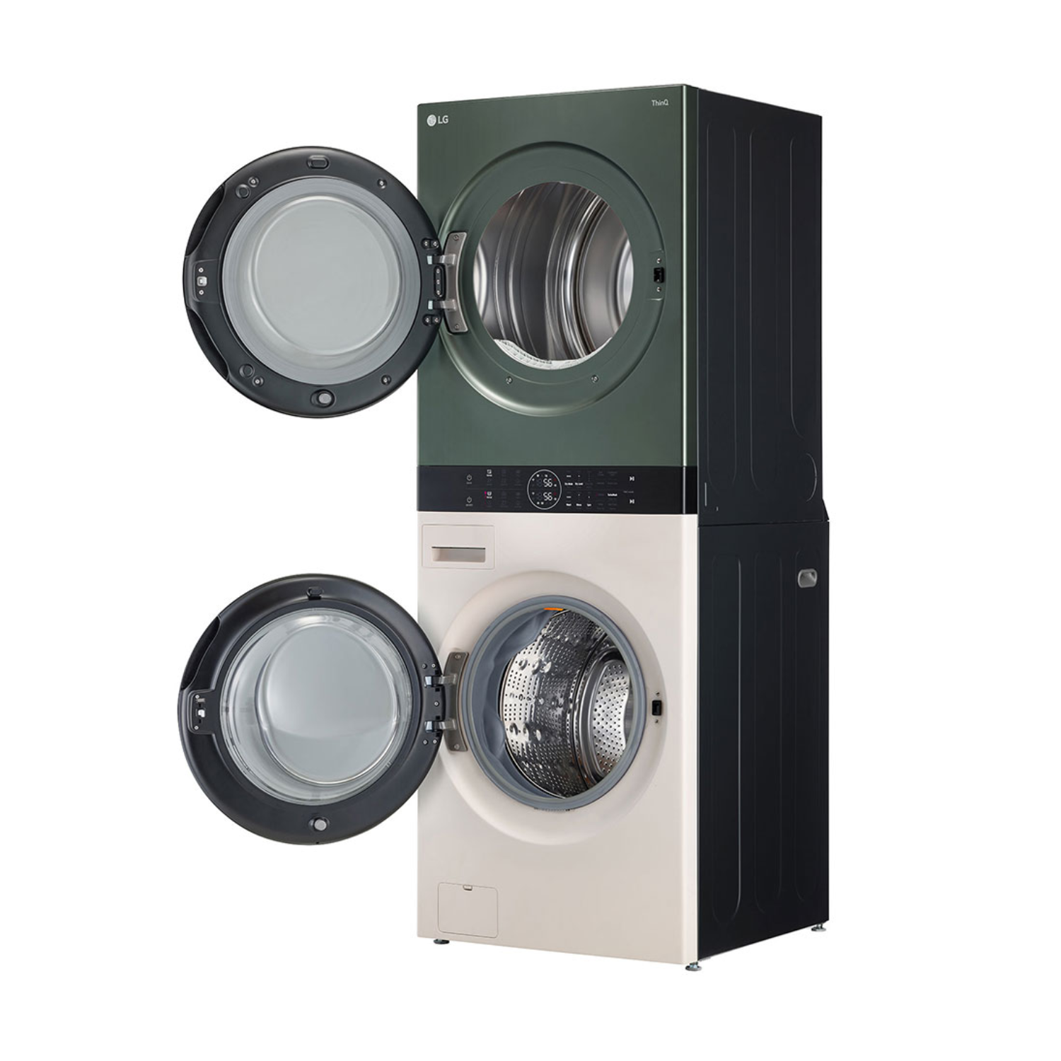 21/16kg LG AI DD™ Front Load WashTower™ Green/Beige