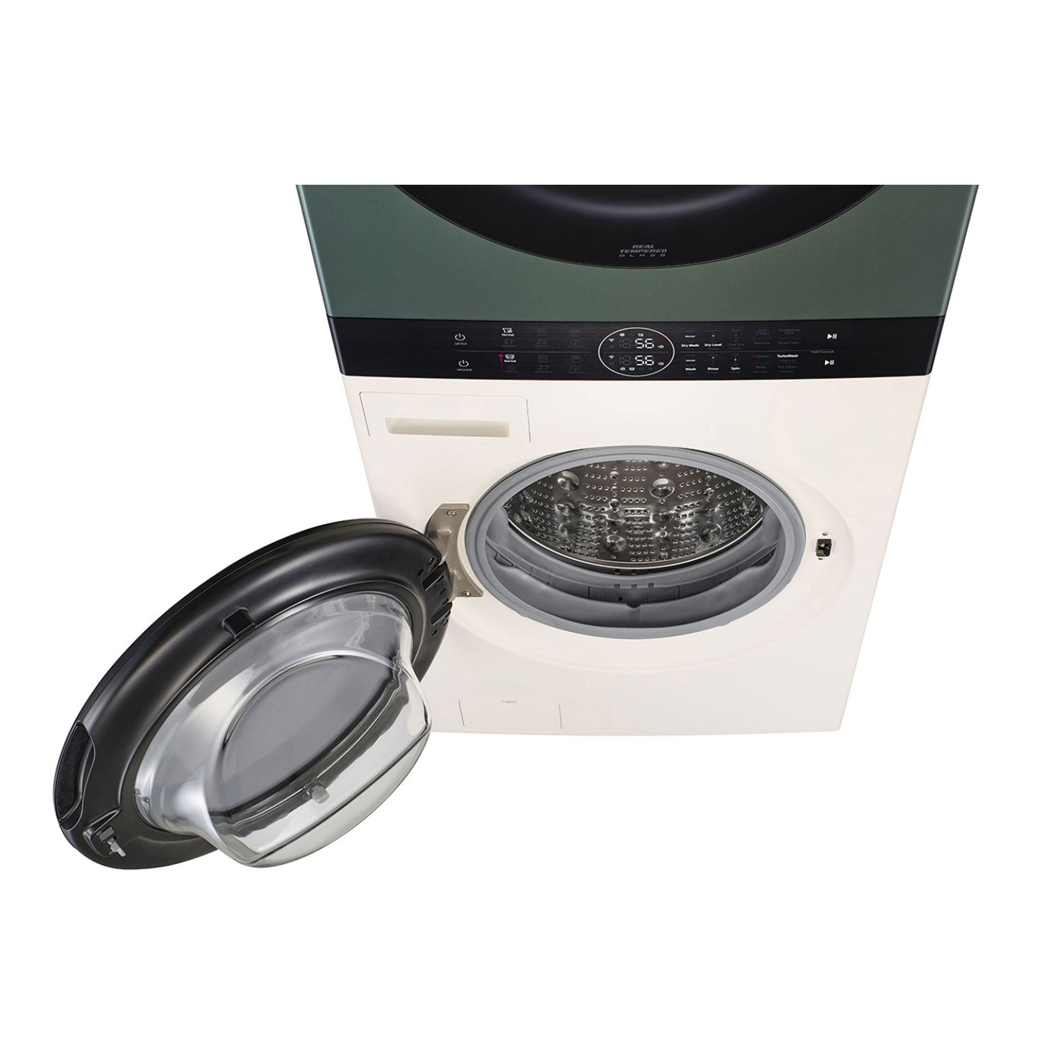 21/16kg LG AI DD™ Front Load WashTower™ Green/Beige