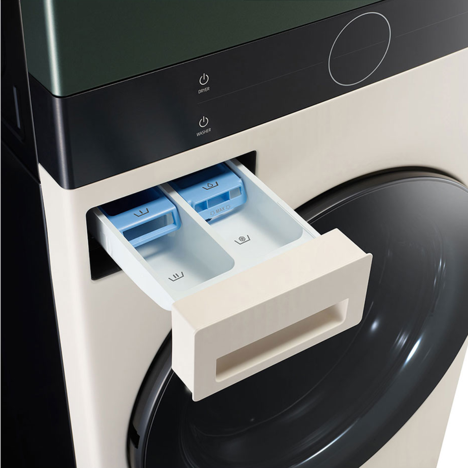 21/16kg LG AI DD™ Front Load WashTower™ Green/Beige