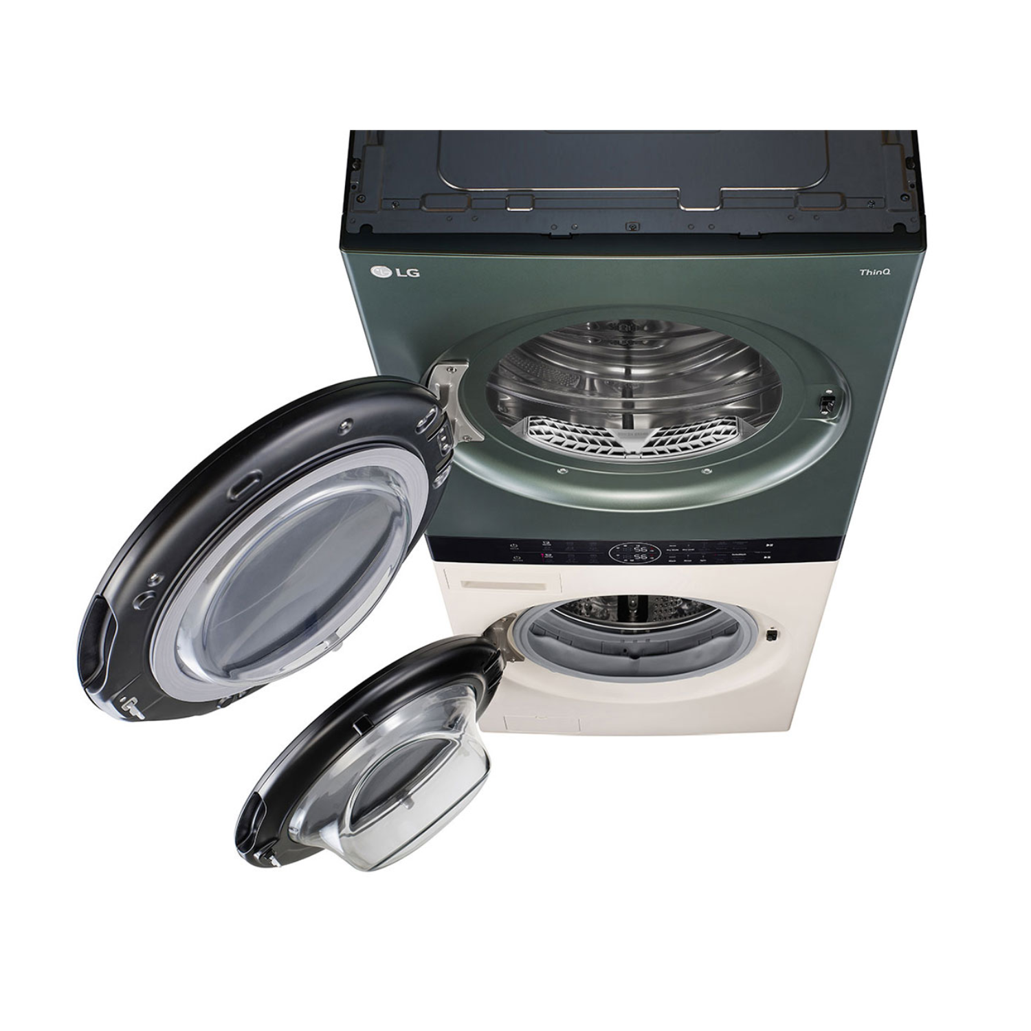 21/16kg LG AI DD™ Front Load WashTower™ Green/Beige