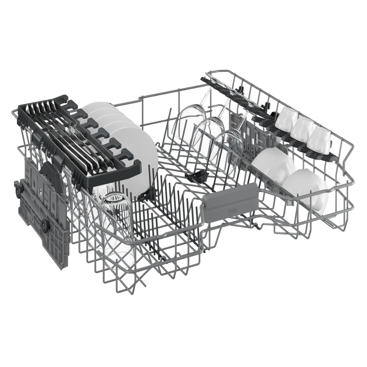 60cm Beko Freestanding Dishwasher in Pearl Inox