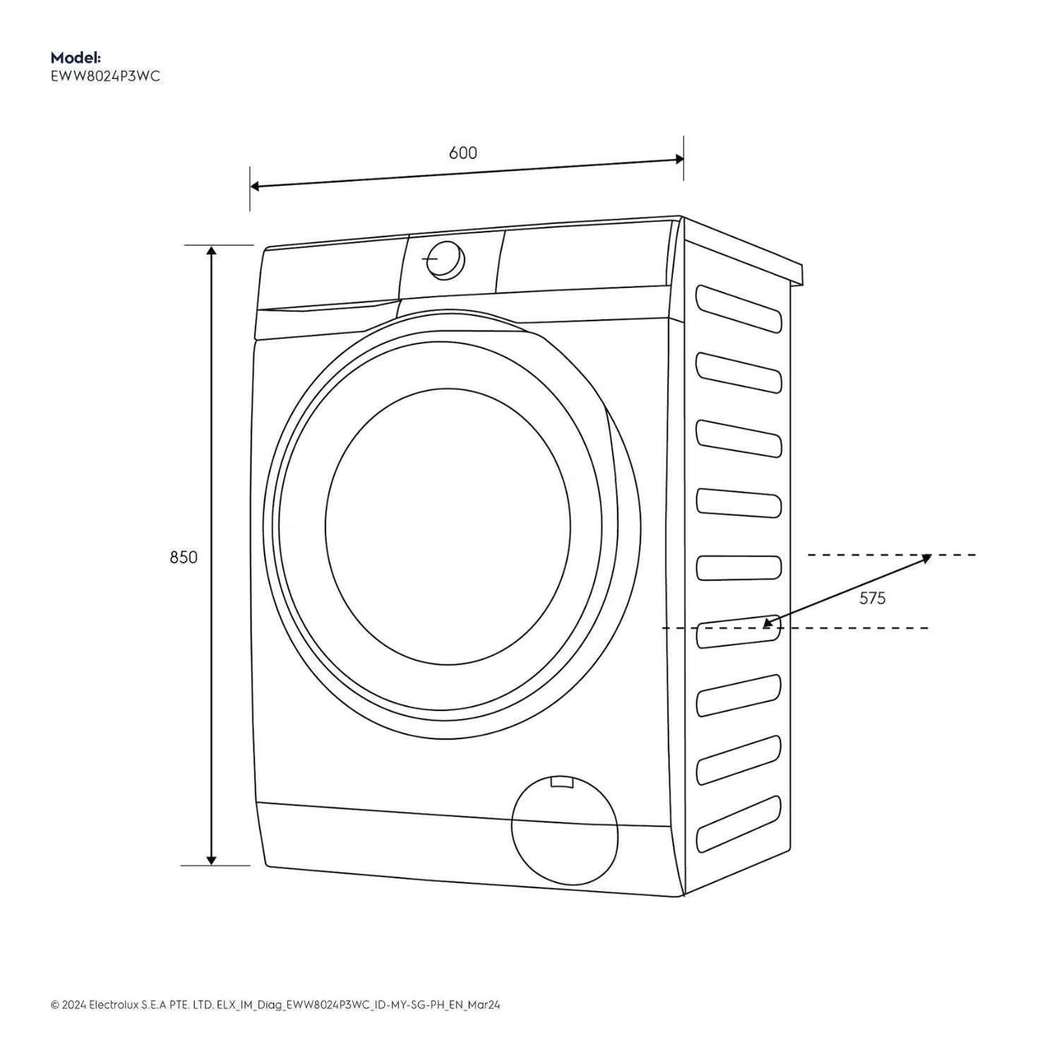 8/5kg Electrolux UltimateCare 300 Washer Dryer
