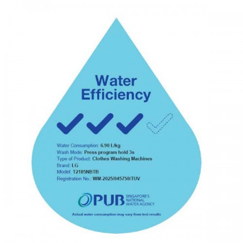 8.5kg LG Top Load Washing Machine Middle Black