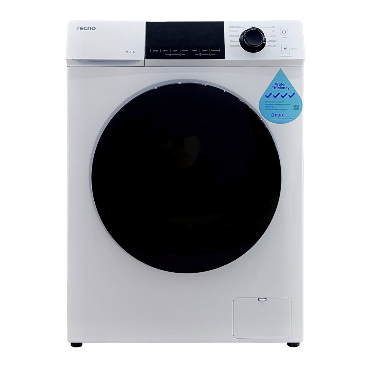 8.5kg Tecno Front Load Washer