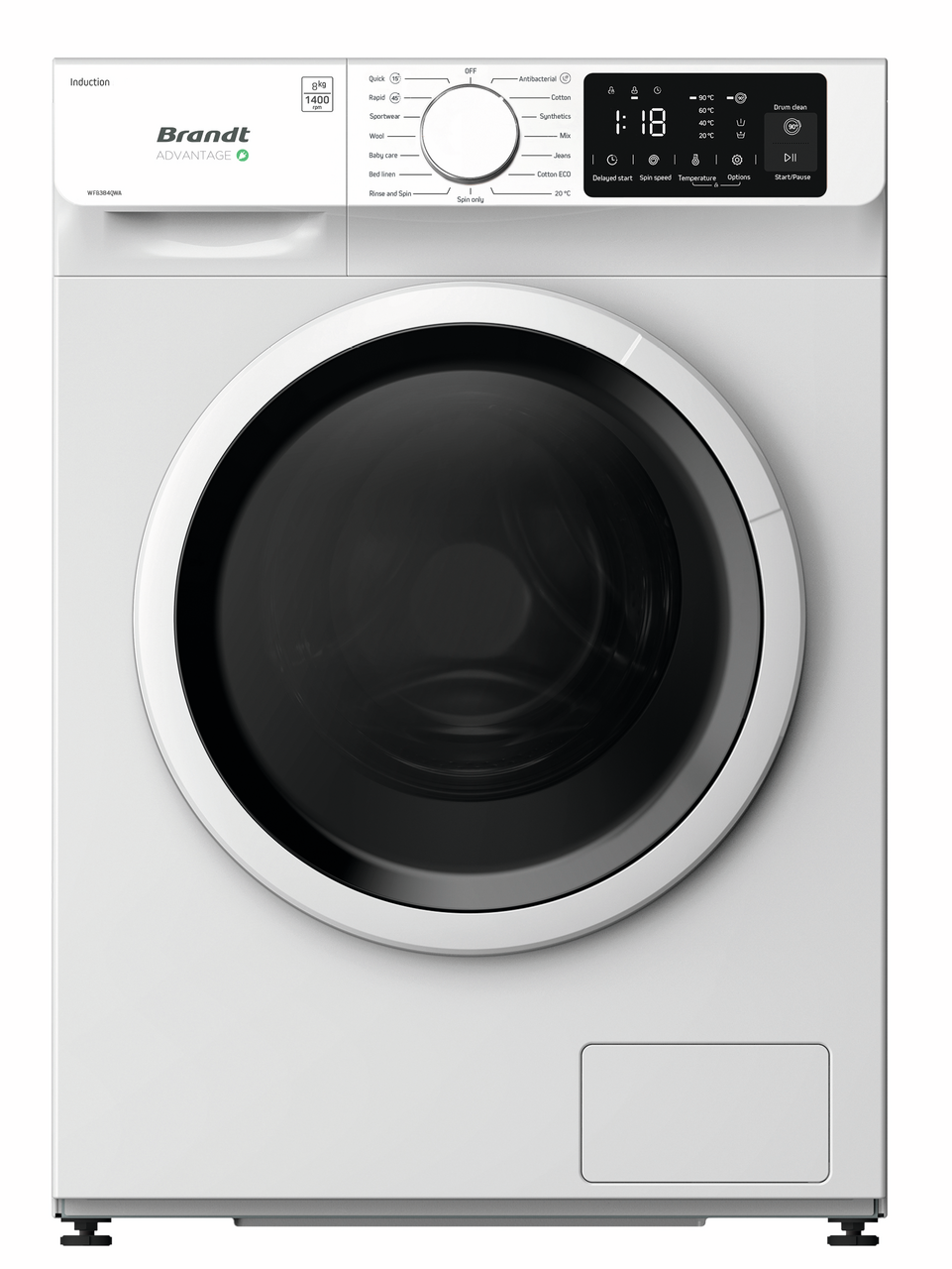 8kg Brandt Front Load Slim Line Washing Machine (4 ticks)