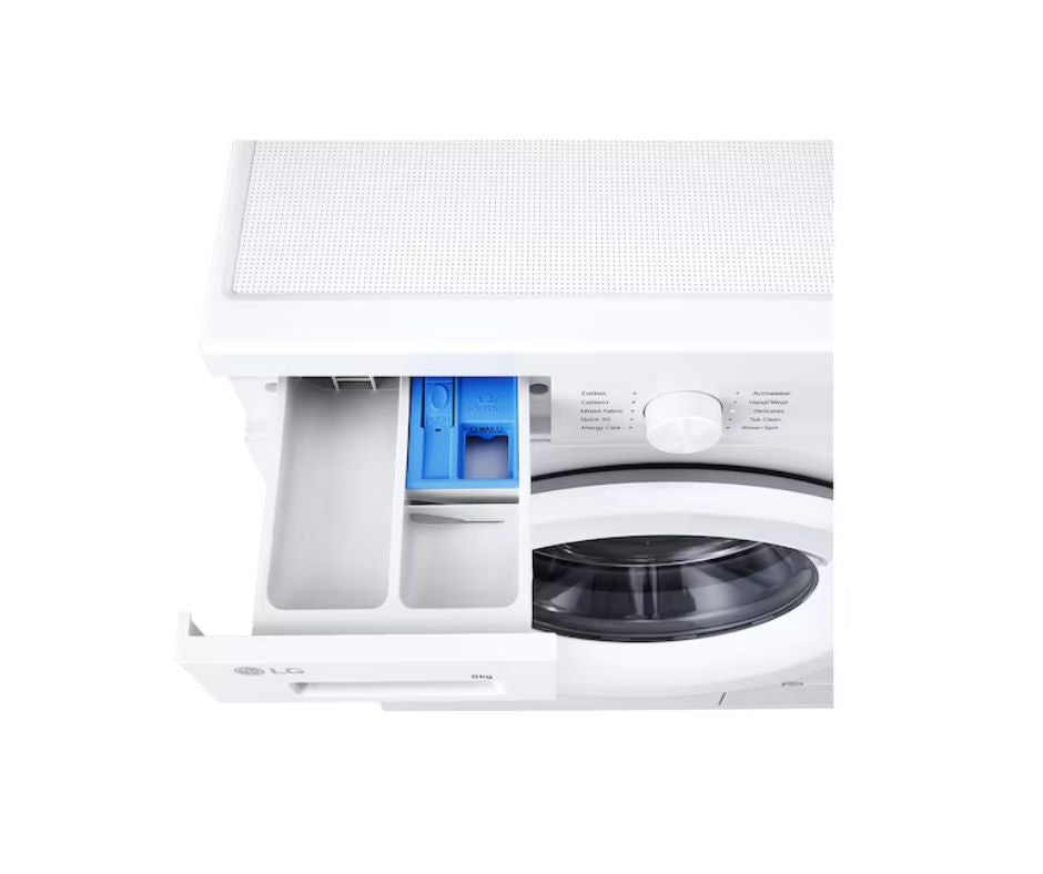 8kg LG Front Load Washing Machine White