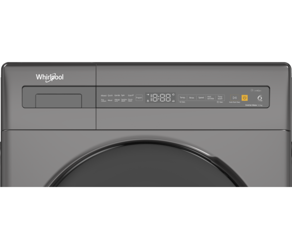 8kg Whirlpool SaniCare Front Load Washer Gray