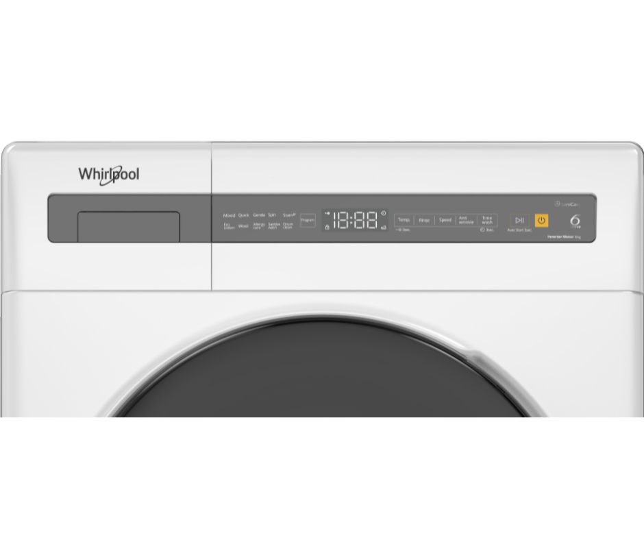 8kg Whirlpool SaniCare Front Load Washer White