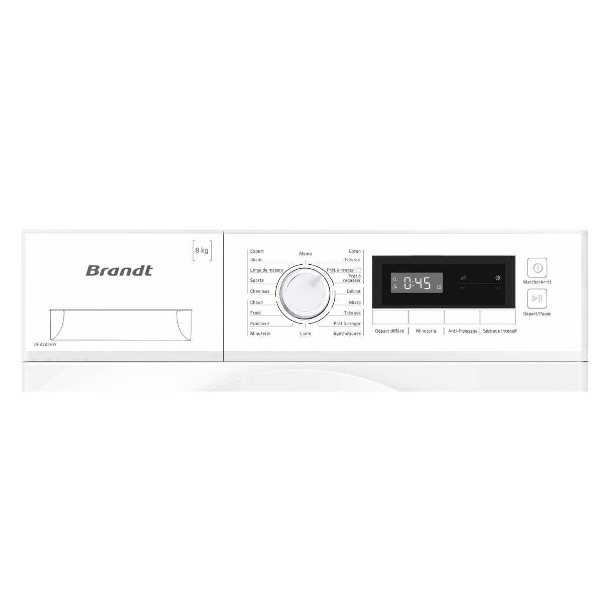 8kg Brandt Front Load Heat Pump Dryer