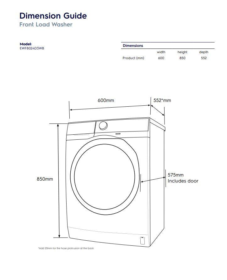 8kg Electrolux UltimateCare 300 Washing Machine