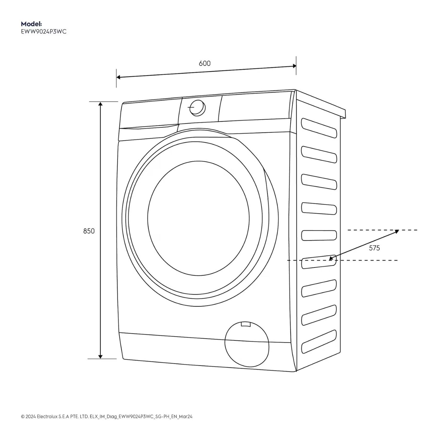 9/6kg Electrolux UltimateCare 300 Washer Dryer