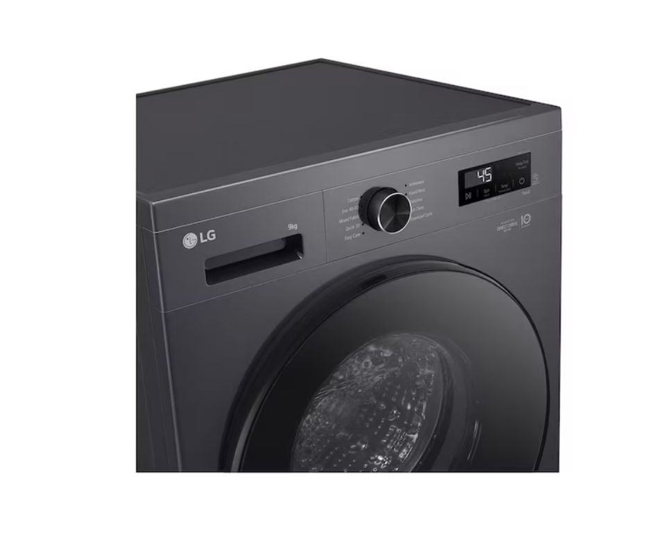 9kg LG Front Load Washing Machine Black