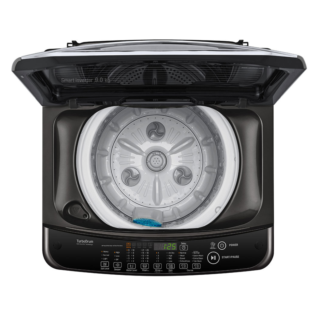 9kg LG Smart Inverter Top Load Washing Machine Middle Black