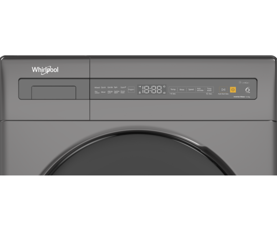 9kg Whirlpool FWEB9012GG SaniCare Front Load Washer Gray