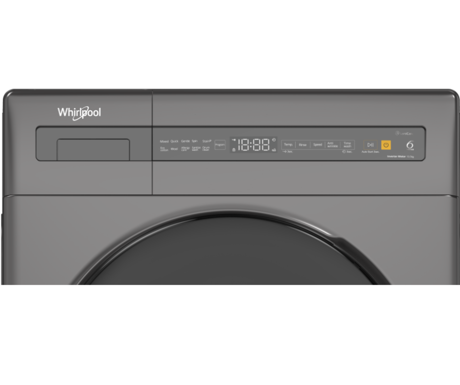 9kg Whirlpool SaniCare FWEB9002GG Front Load Washer Gray