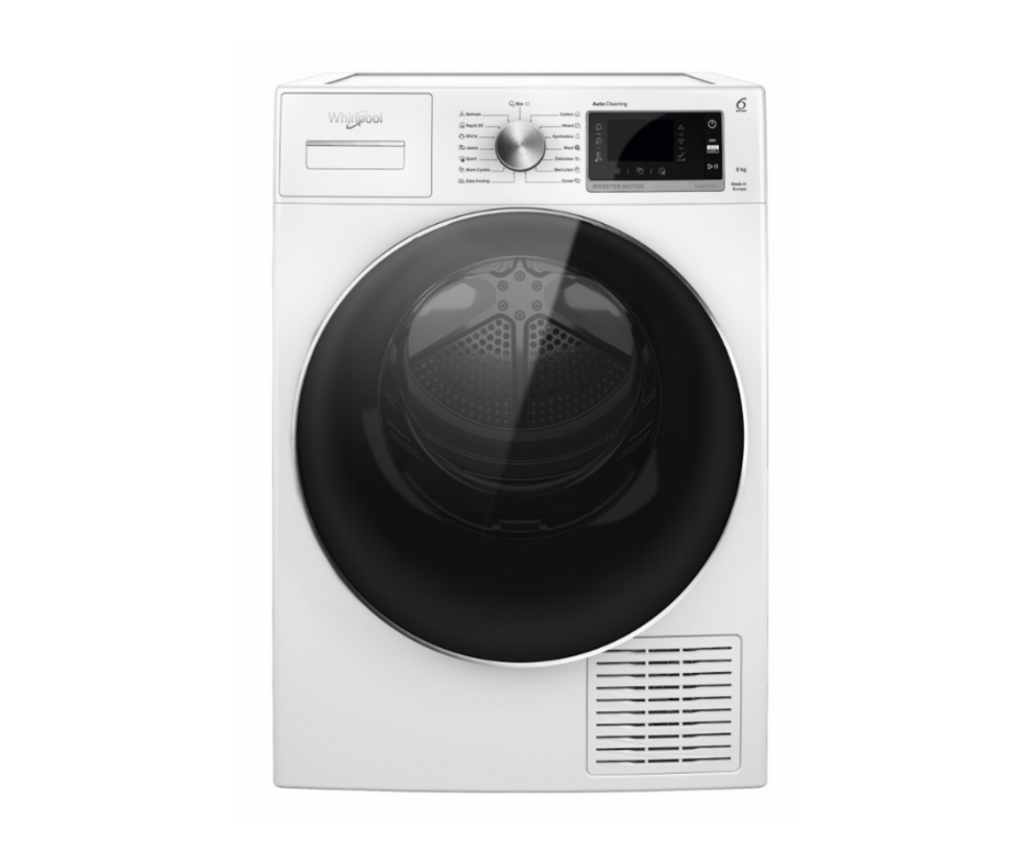 9kg Whirlpool FreshCare+ Auto Clean Front Load Heat Pump Dryer
