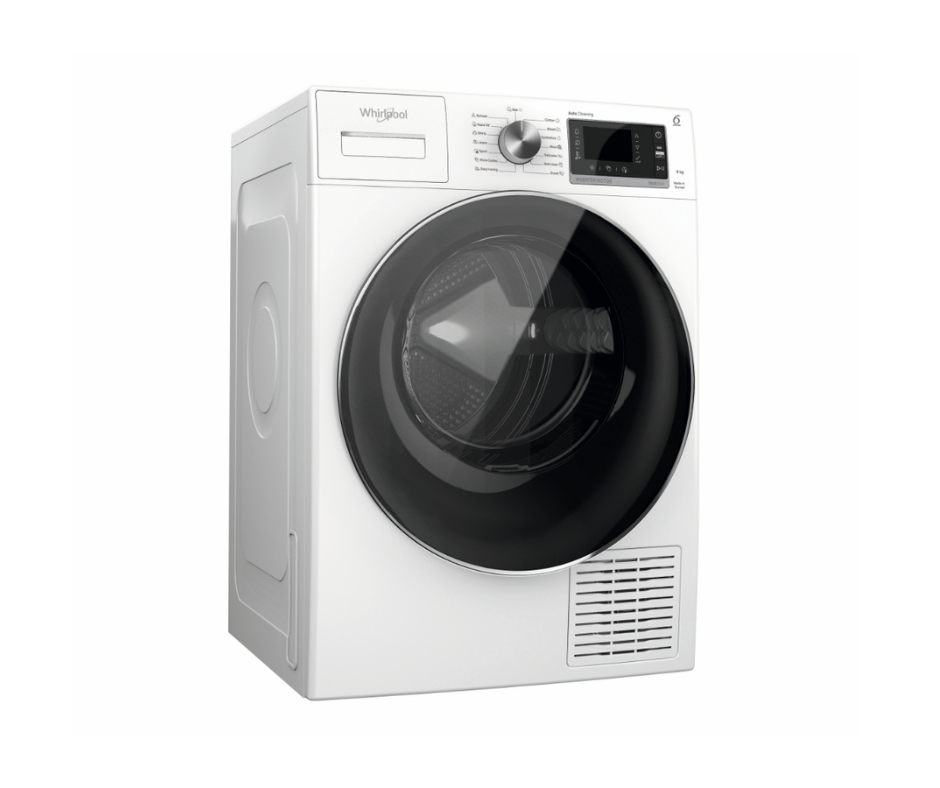 9kg Whirlpool FreshCare+ Auto Clean Front Load Heat Pump Dryer