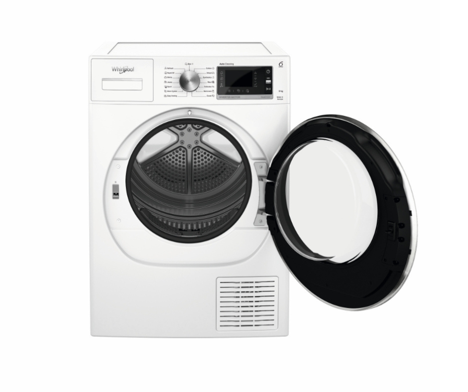 9kg Whirlpool FreshCare+ Auto Clean Front Load Heat Pump Dryer