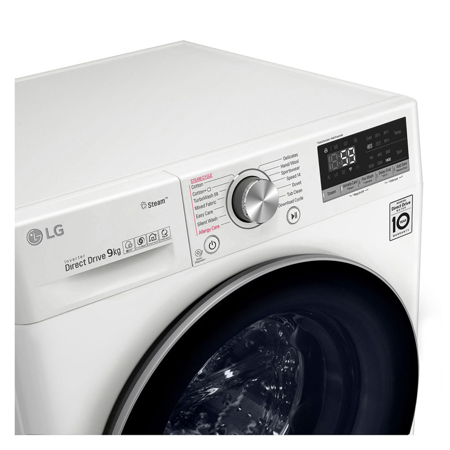 9kg LG AI Direct Drive TurboWash™ Front Load Washing Machine
