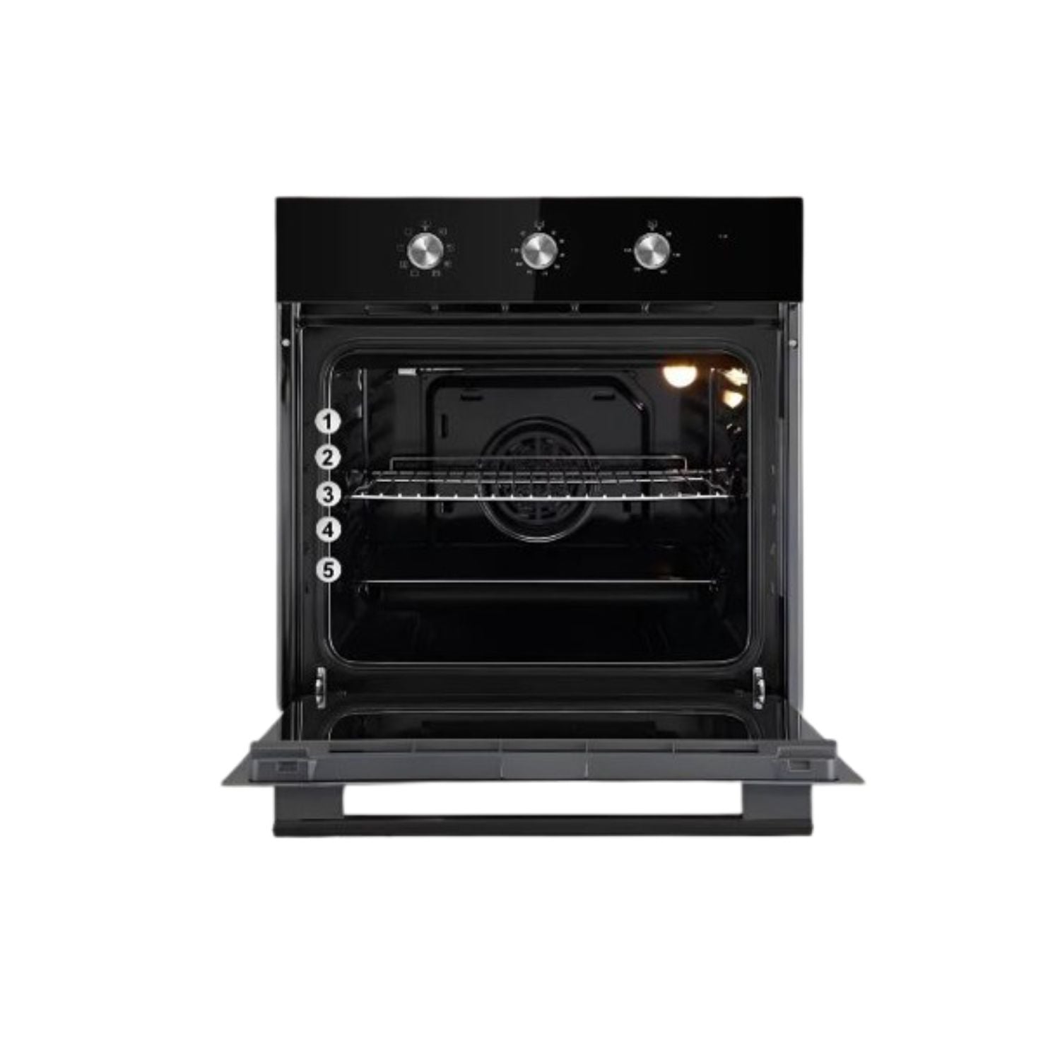 60cm EuropAce EBO3821DBK - 82L Built-in Oven (Mechanical Knob)