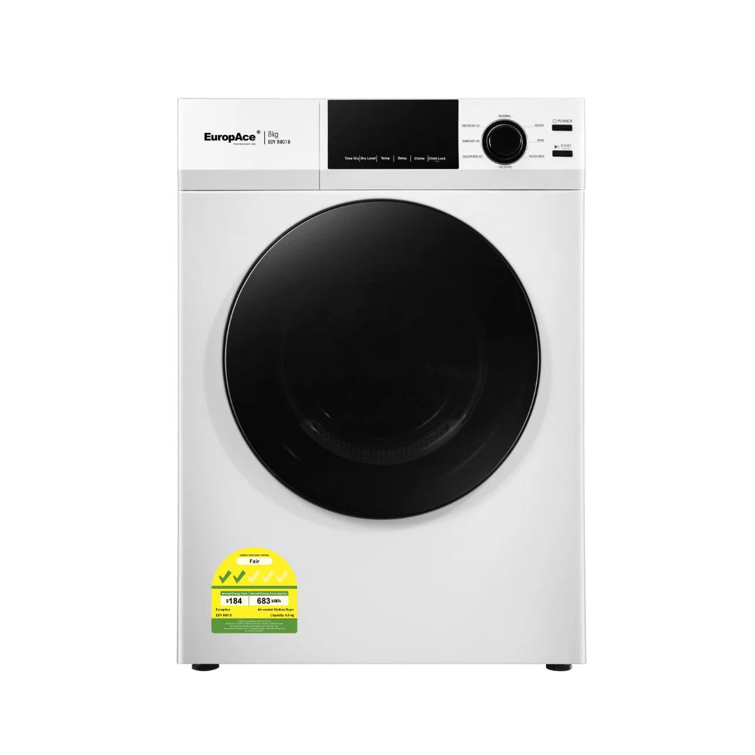 EuropAce By Otimmo EDY5801B - 8kg Front Load Dryer