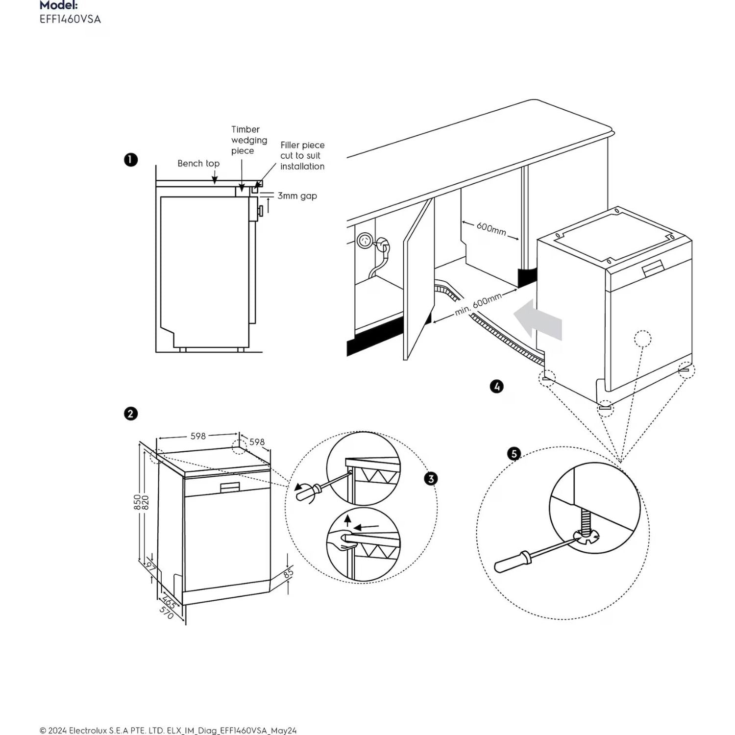 60cm Electrolux UltimateCare 300 Dishwasher