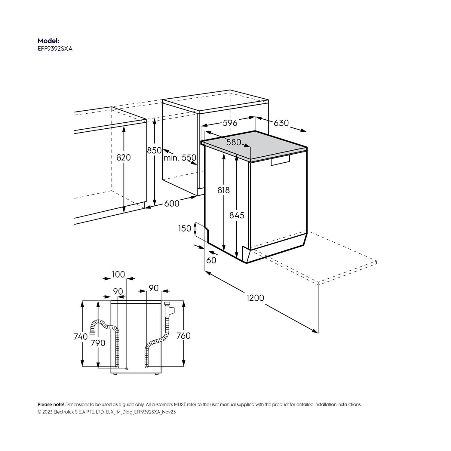 60cm Electrolux UltimateCare 900 Dishwasher