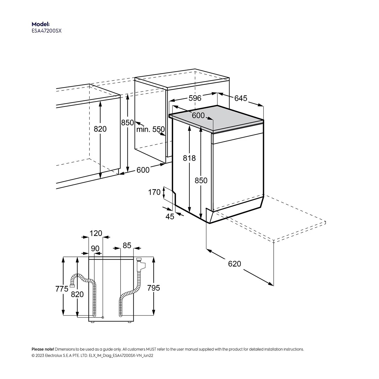 60cm Electrolux UltimateCare 300 Dishwasher